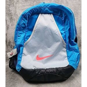 Nike‎ Backpack Blue Black White Laptop School Gym Overnight Bag